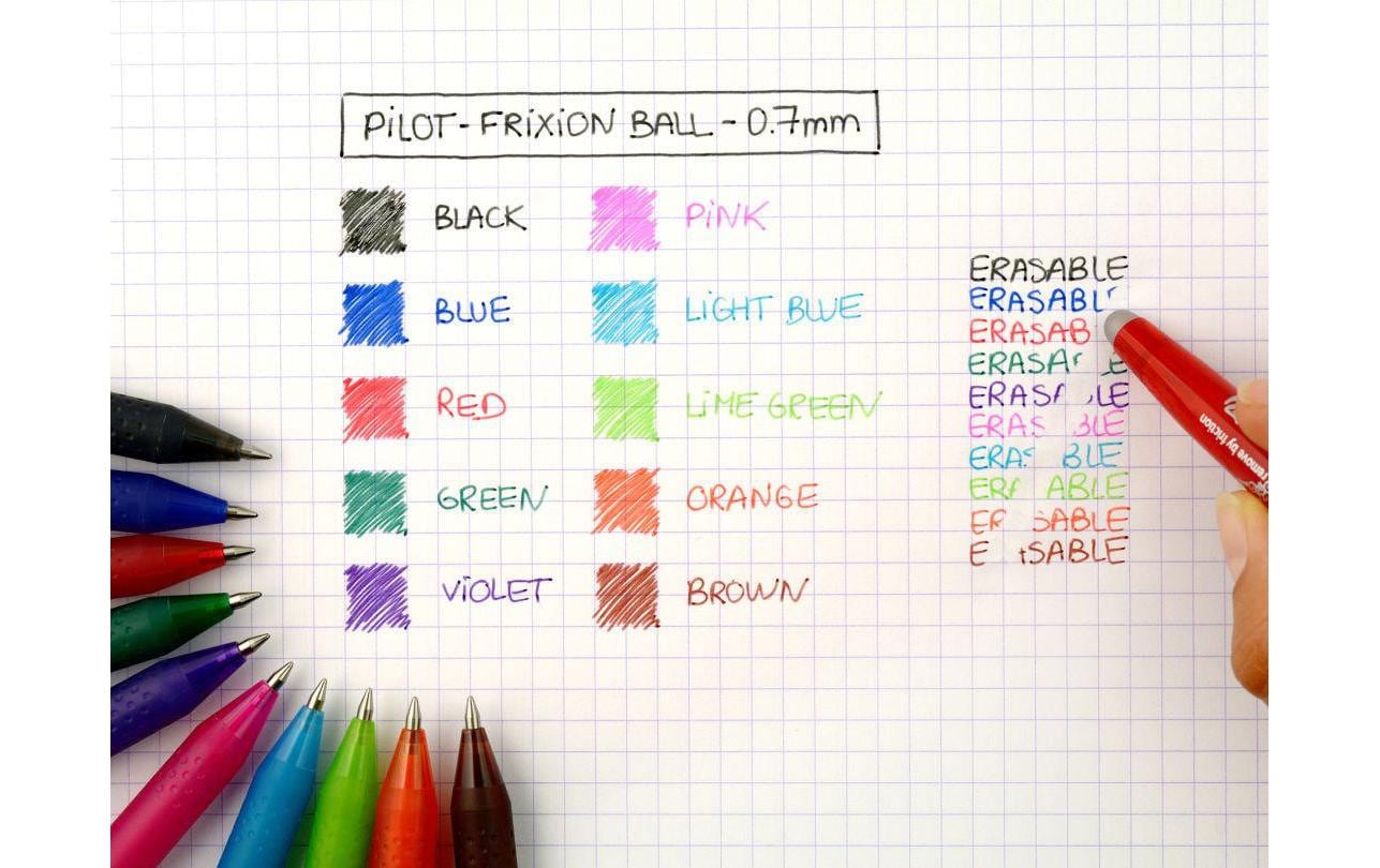 Pilot FriXion Ball Gelschreiber – grün, 0,7 mm, radierbar, Kappe, nachfüllbar