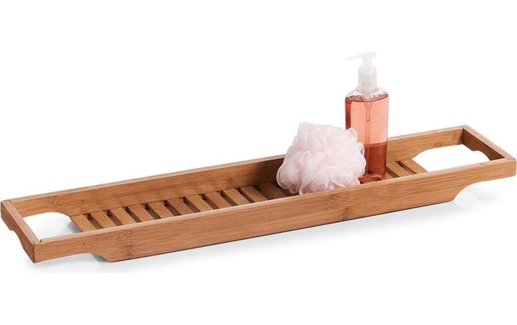 Zeller Present Badewannenablage – 70×14,3×4,5 cm, Holz, für Badewanne, Braun