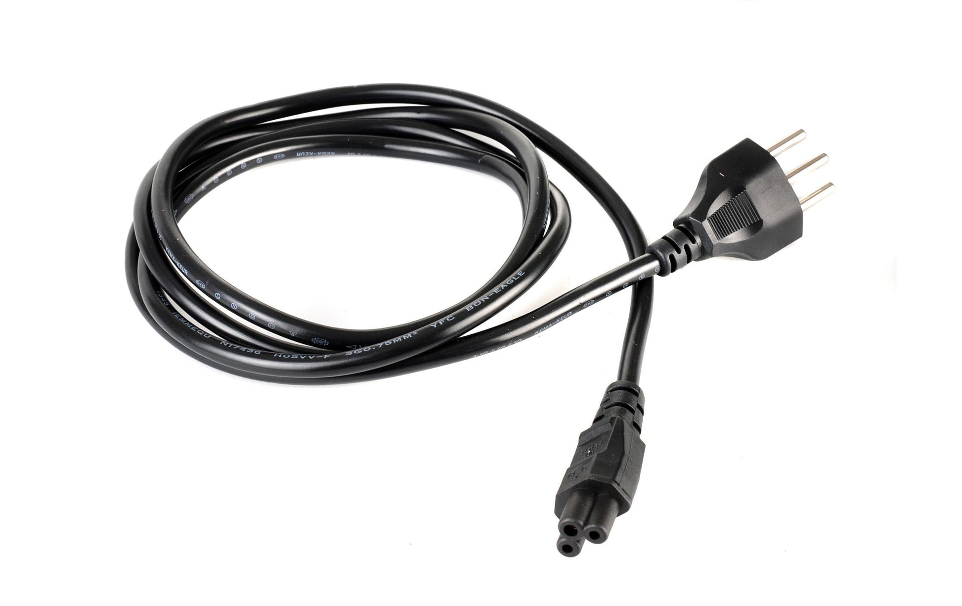 FURBER.power Netzkabel – T12–IEC C5, 1,8 m, 2,5 A, schwarz