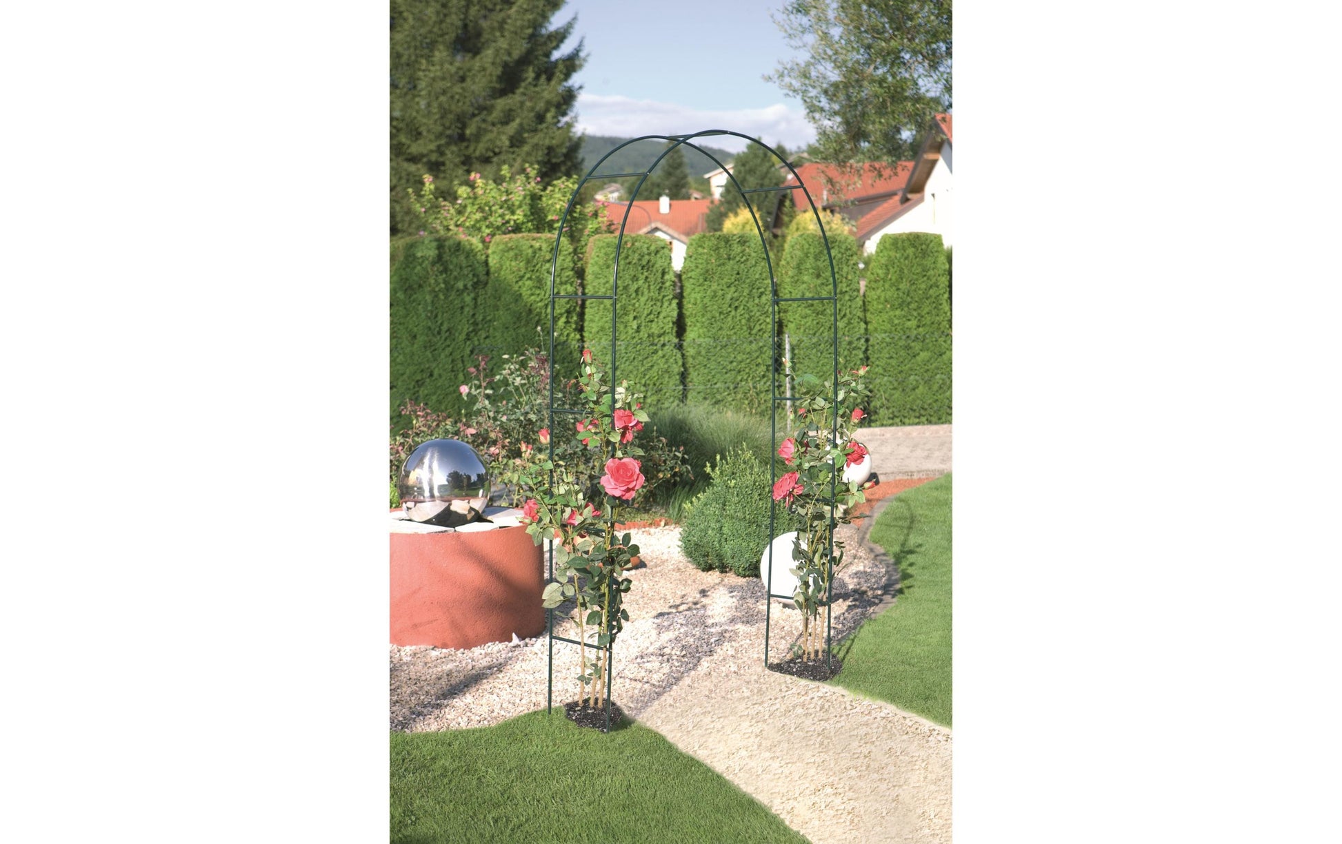 Windhager Rosenbogen – 140 × 230 × 37 cm – Metall, grün