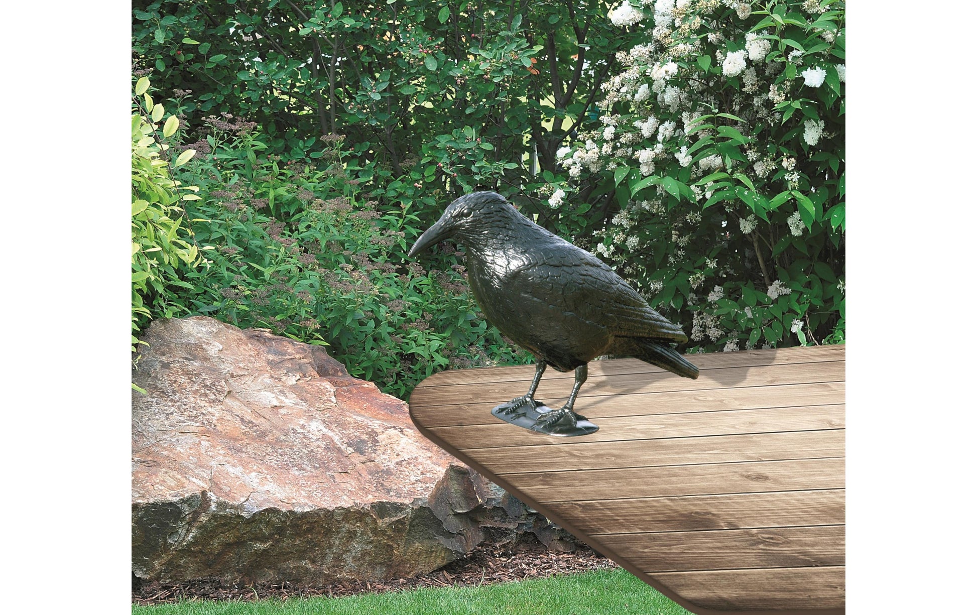 Windhager Vogel-Silhouette – 37 cm – schwarz – Gummi – für Vögel und Tauben