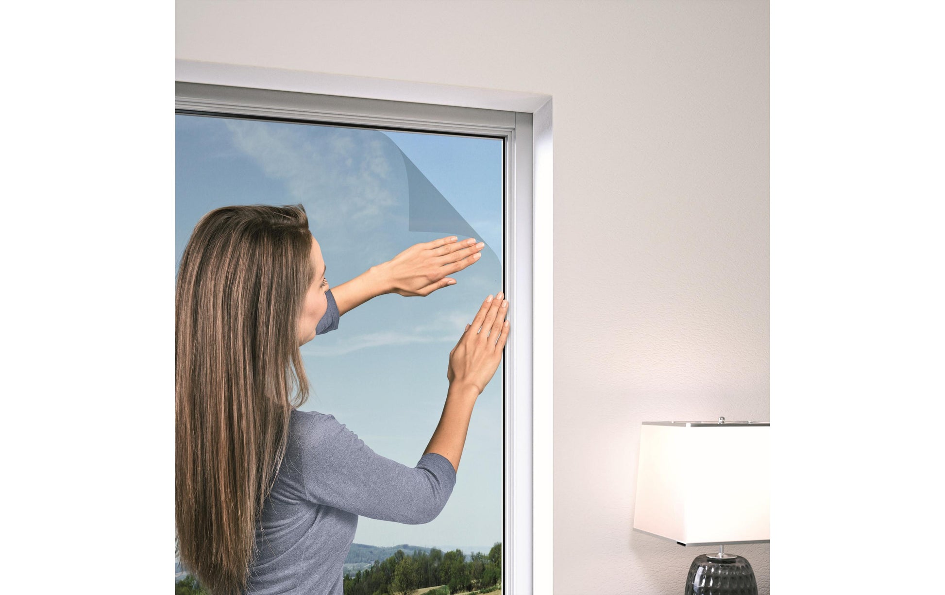 Windhager IS Plus Fenster-Fliegengitter – 100 × 130 cm – Anthrazit – Kunststoffrahmen – Für Fluginsekten