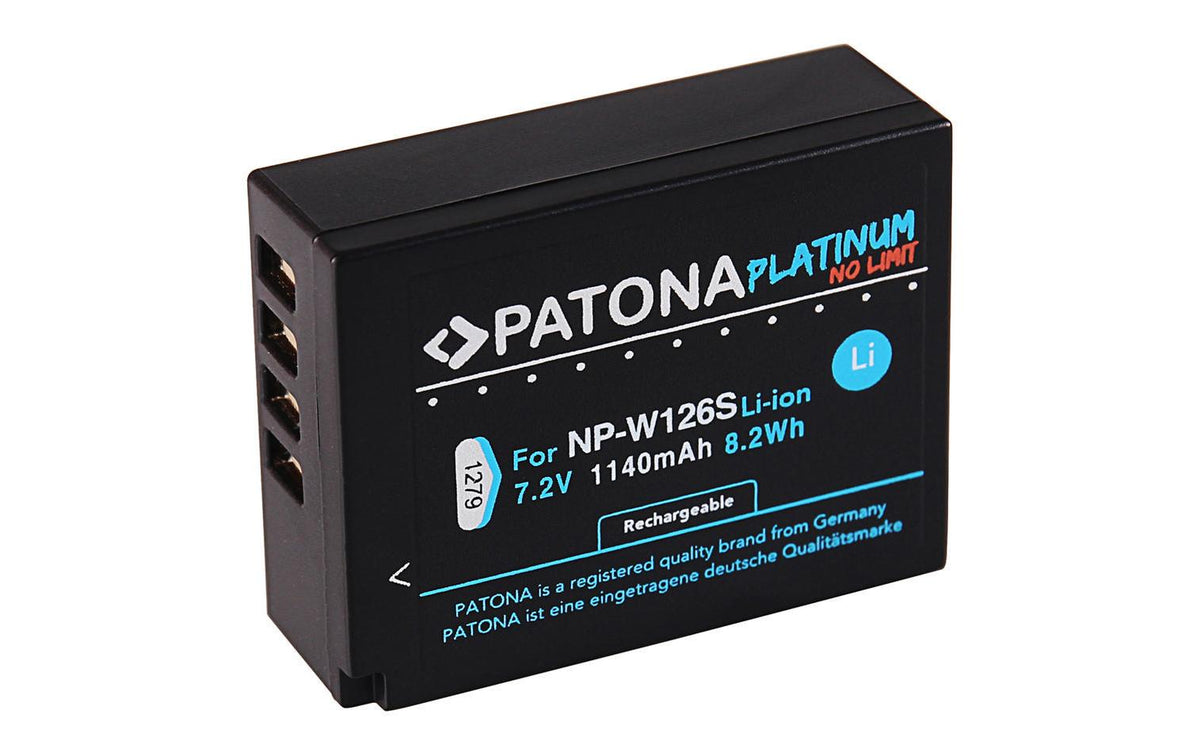 PATONA Platinum Akku NP-W126S – 1140 mAh, 7,2 V – für Fujifilm X-T3, X-T2, X-T1 und andere