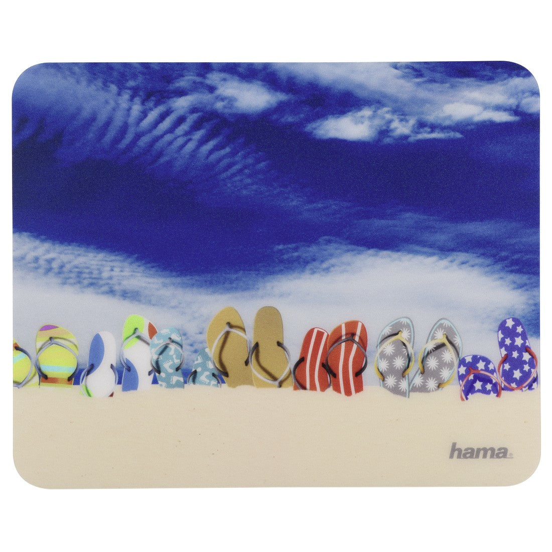 Hama Mausmatte – matt, rutschfest, mehrfarbig, 220 × 1 × 180 mm