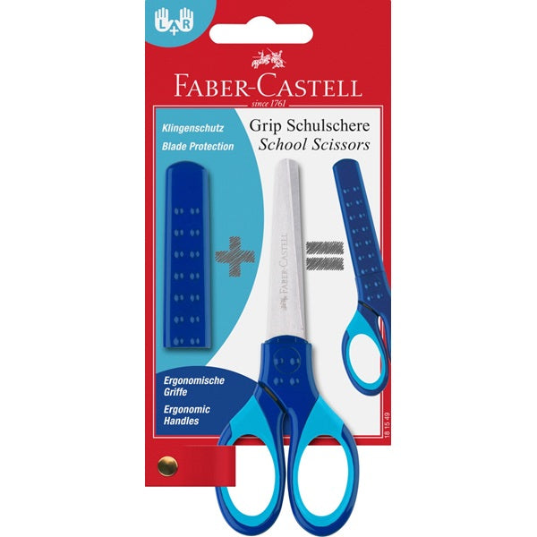 Faber-Castell Universalschere 181549 – für Rechts- und Linkshänder, Blau