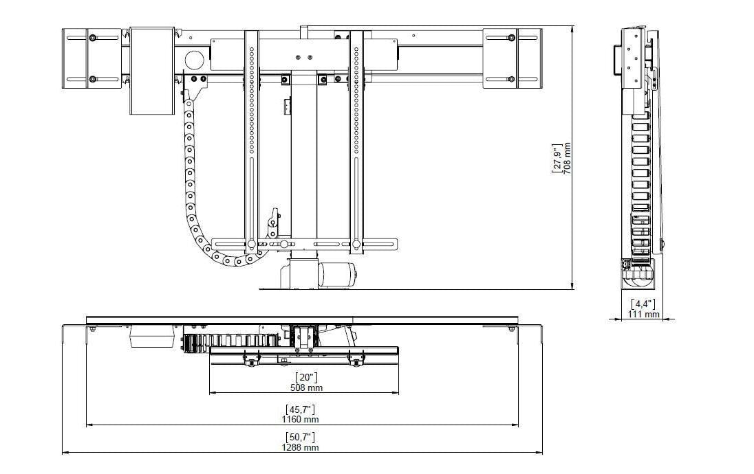 DSS TV Lift Premium 1 – Wandhalterung, motorisiert, bis 65", VESA 500×540, bis 30 kg, schwarz