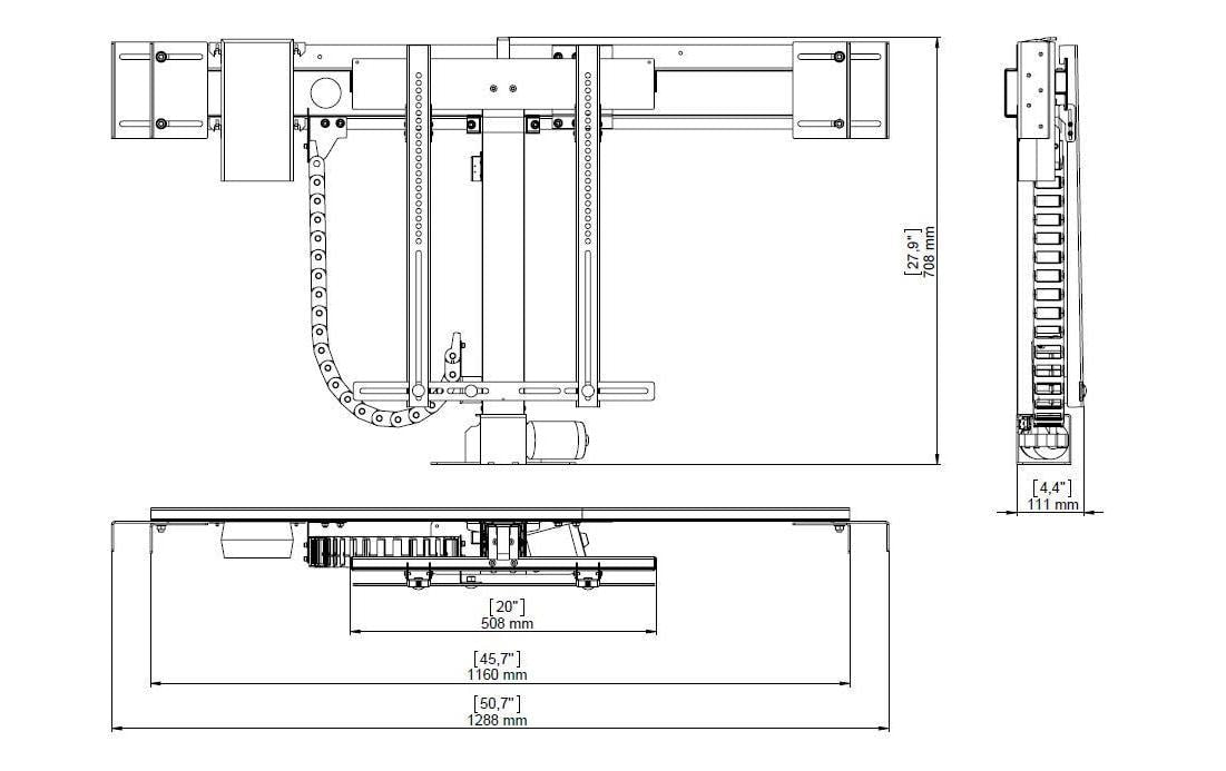 DSS TV Lift Premium 1 – Wandhalterung, bis 50", VESA 500×540, bis 30 kg, motorisiert, schwarz
