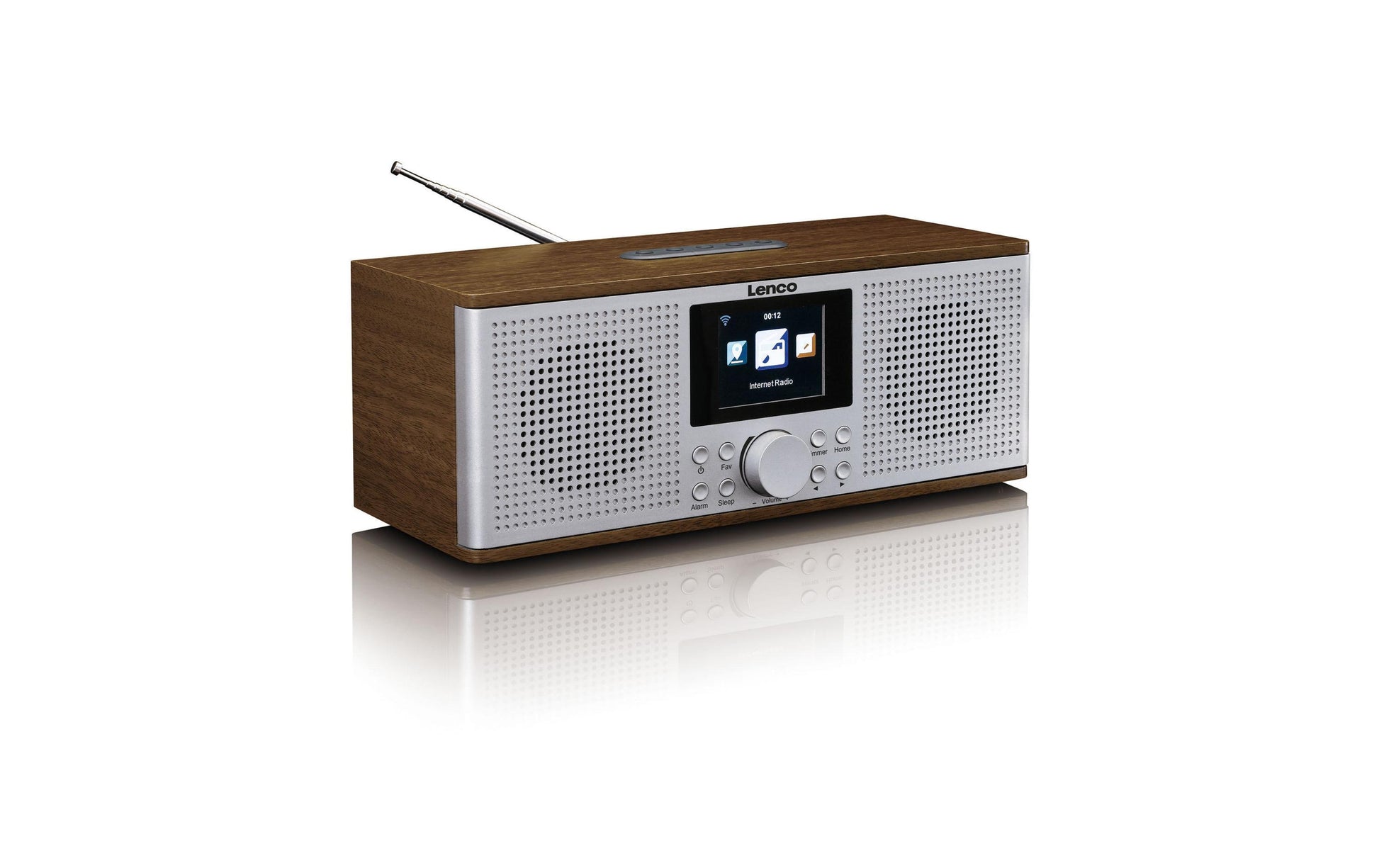 Lenco DIR-170 – DAB-/Internetradio – Tischradio – DAB+, UKW, Internetradio, Bluetooth – Braun