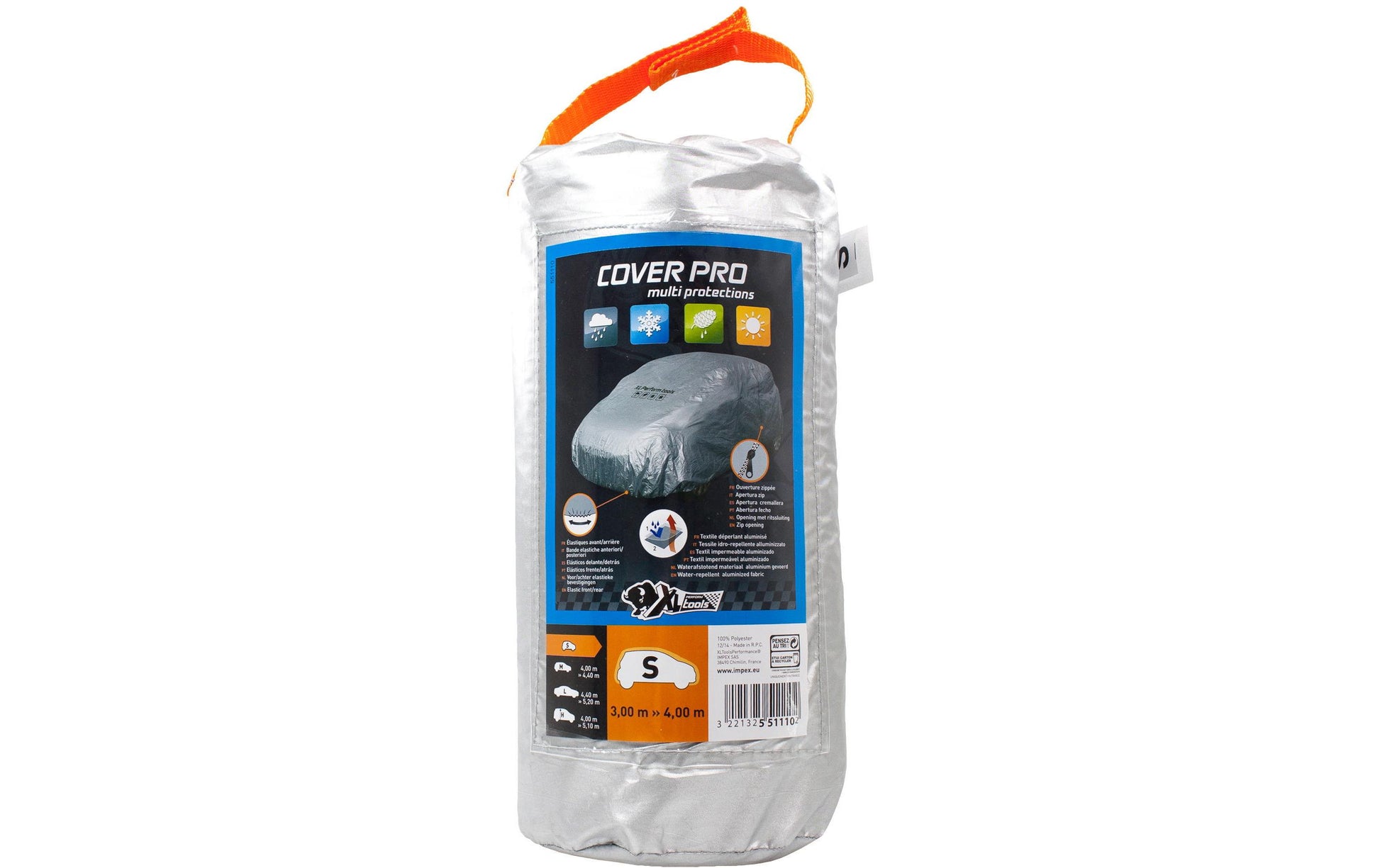 Xlpt Cover Pro Vollgarage S – für Personenwagen – 3–4 m – Polyester