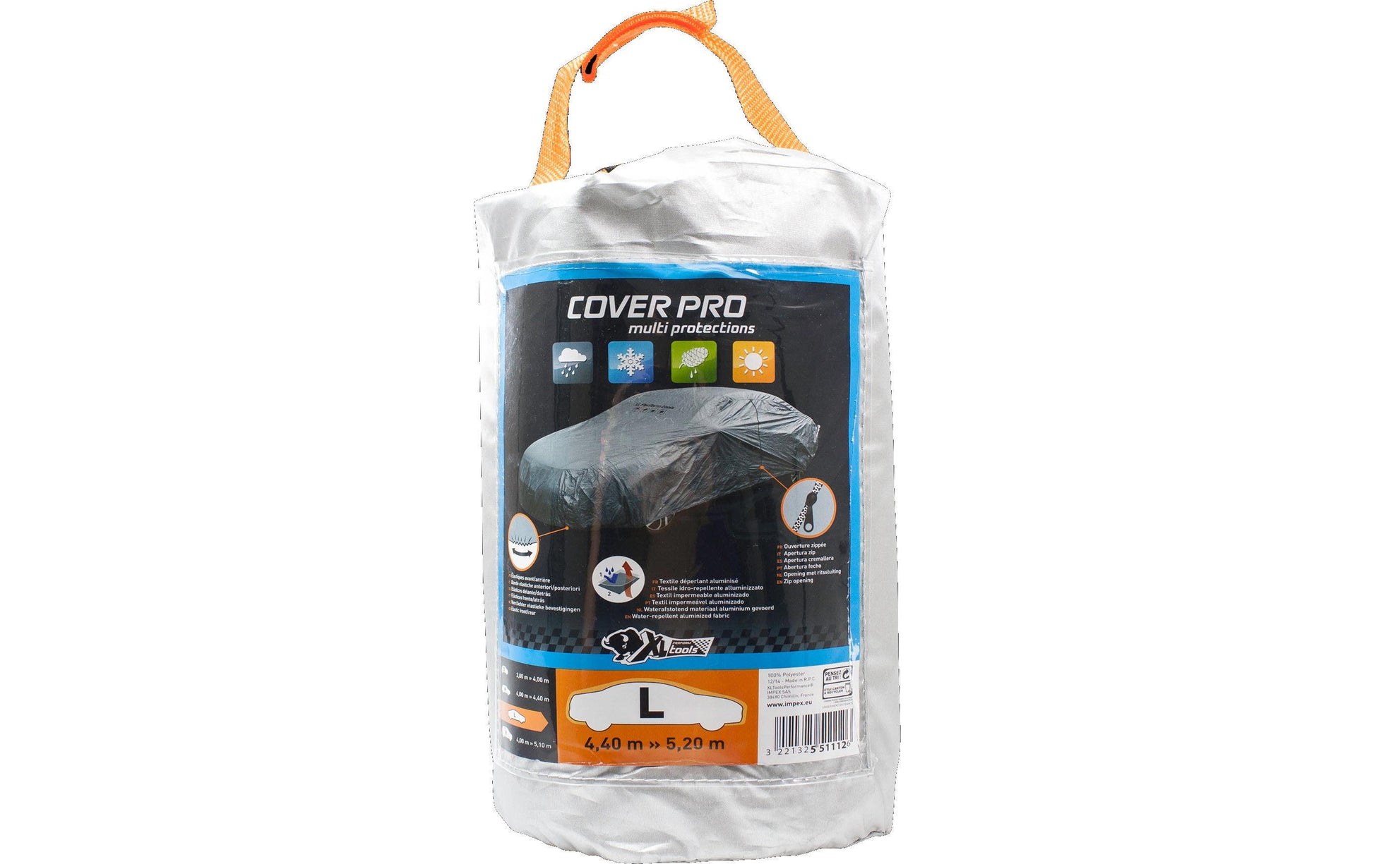 Xlpt cover pro Cover Pro – Auto Vollgarage – für Personenwagen – 4,4–5,2 m (B 482 cm × H 117 cm) – Aussen, Innen