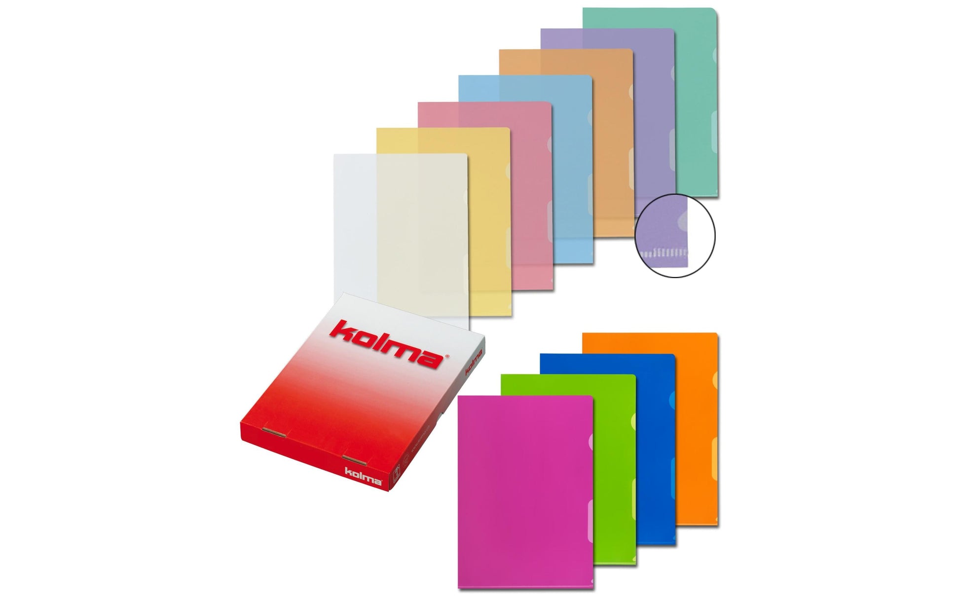 Kolma Sichtmappe A4 – 100er-Pack, Gelb, Kunststoff, 120 µm, 100% Rezyklierbar