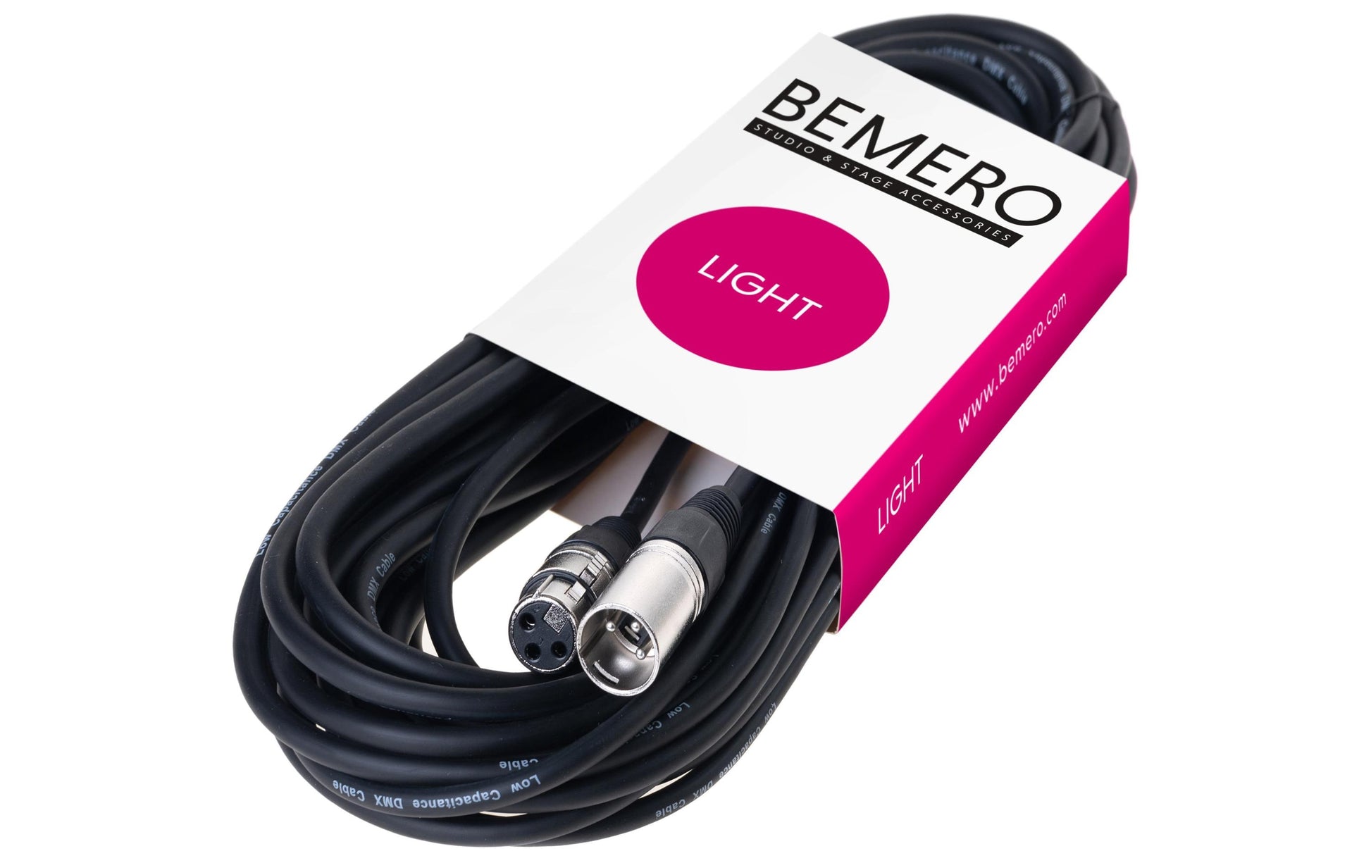 Bemero BLC1011-1200BK – DMX-Kabel, 3-pol XLR M/F, 12 m, Schwarz