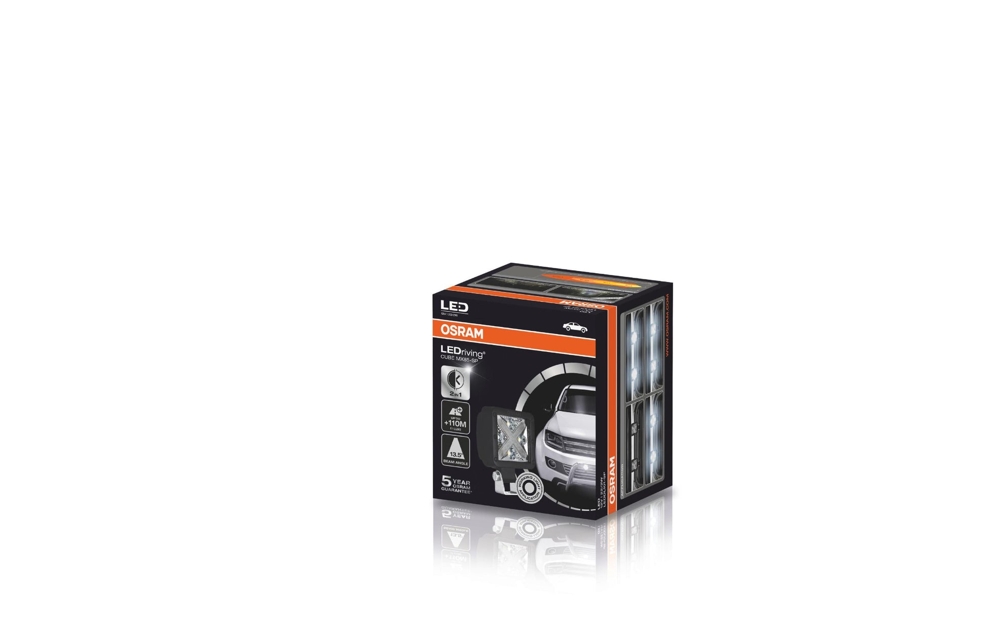 Osram Arbeitsstrahler – 11,8×10,3×13,3 cm – 1250 lm, 22 W – Kaltweiss, 6000 K – IP67 – für Auto, Lastwagen