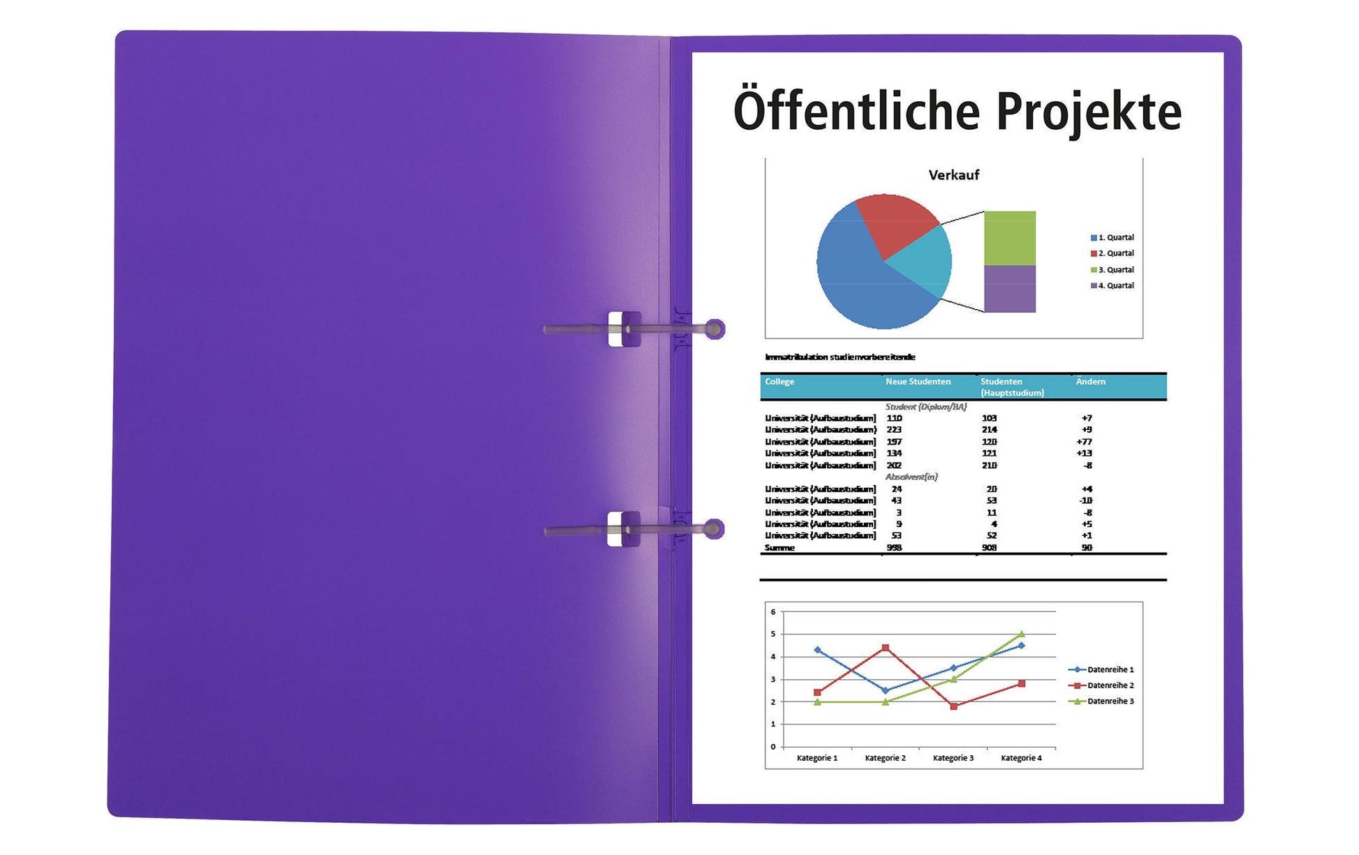Kolma Schnellhefter Easy – A4, Kunststoff, Violett