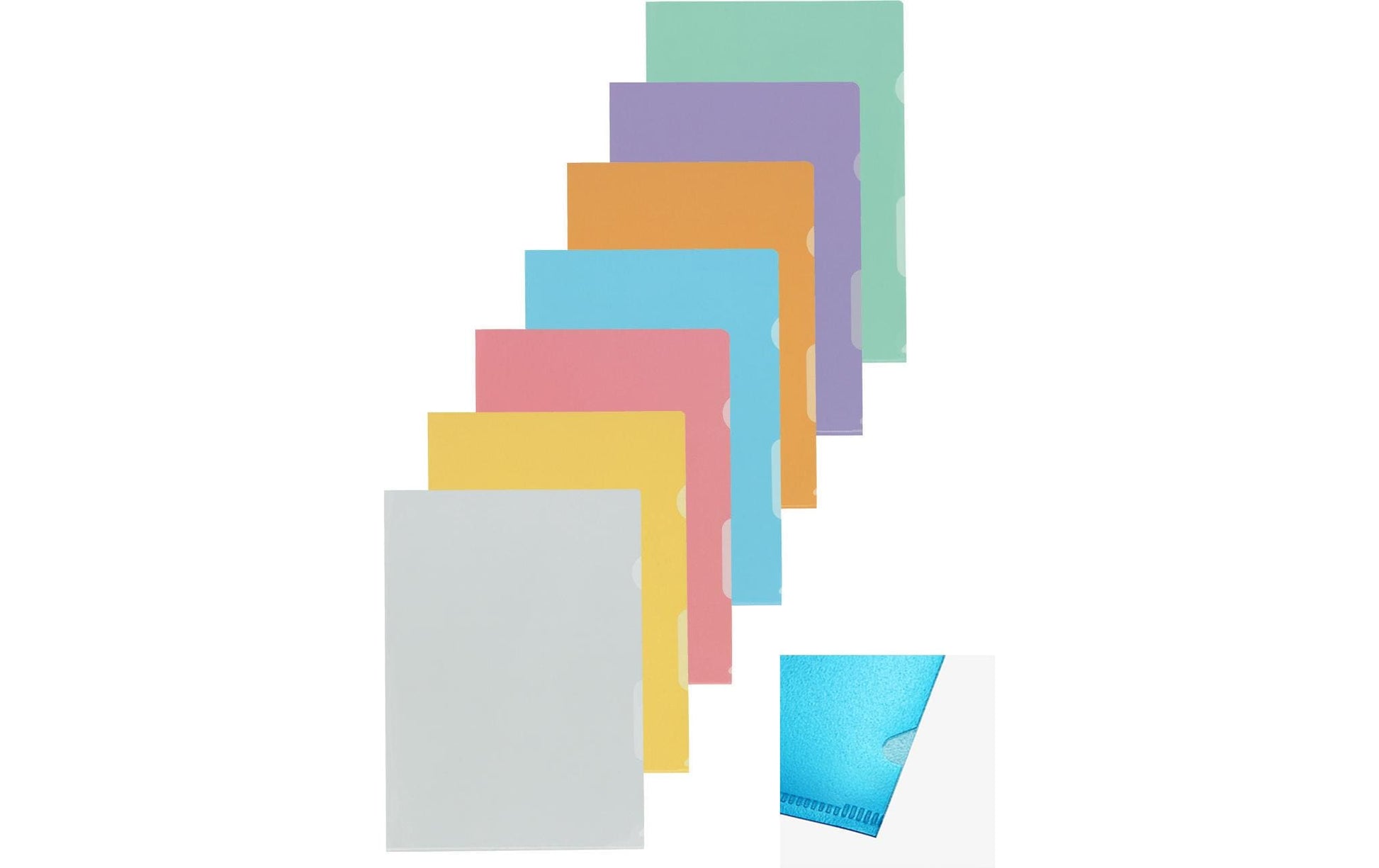 Kolma Sichtmappe A4 – transparent, Kunststoff, glänzend, 130 µm, 10er-Pack
