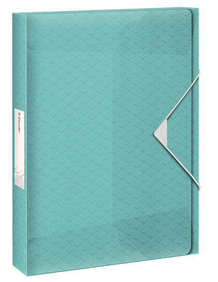 Esselte Colour'ICE Gummibandmappe A4 – Polypropylen (PP), blau, selbstklebendes Rückenschild, bis 350 Blatt