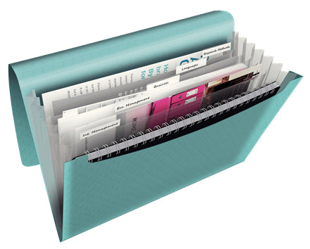 Esselte Colour'ICE A4 Fächermappe – 6 Fächer, Gummiband, Polypropylen (PP), Blau, Füllhöhe 25 mm