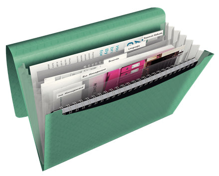 Esselte Colour'ICE A4 Fächermappe – 6 Fächer, Gummiband, Polypropylen (PP), Grün