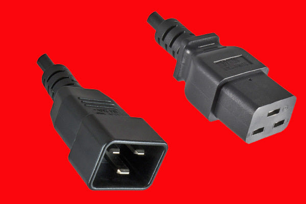 Diggelmann Netzkabel, IEC C19 auf IEC C20, halogenfrei, 2 m, schwarz