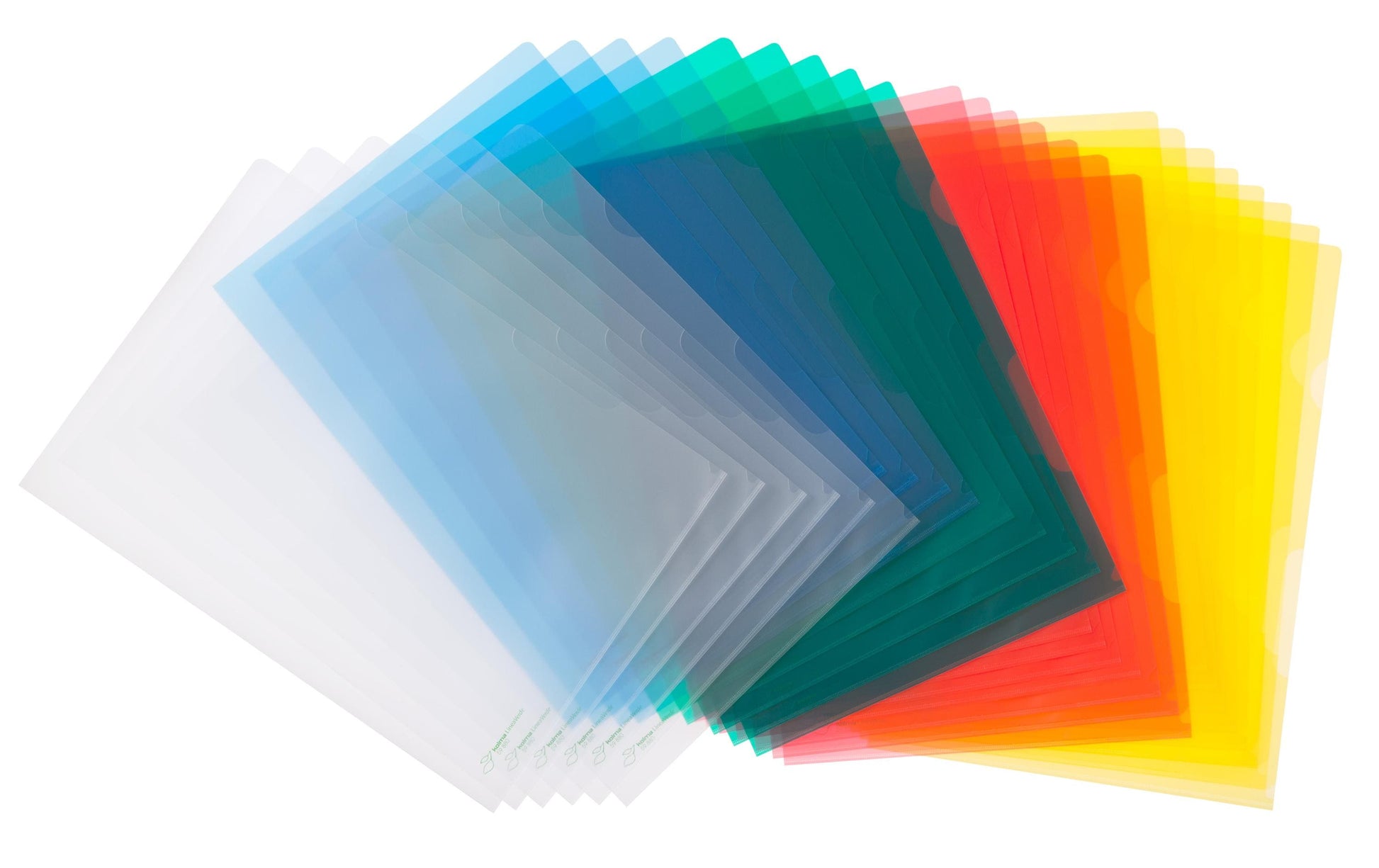 Kolma LineaVerde A4 Sichtmappe – farbig sortiert, Kunststoff, matt, 110 µm, 10er-Pack