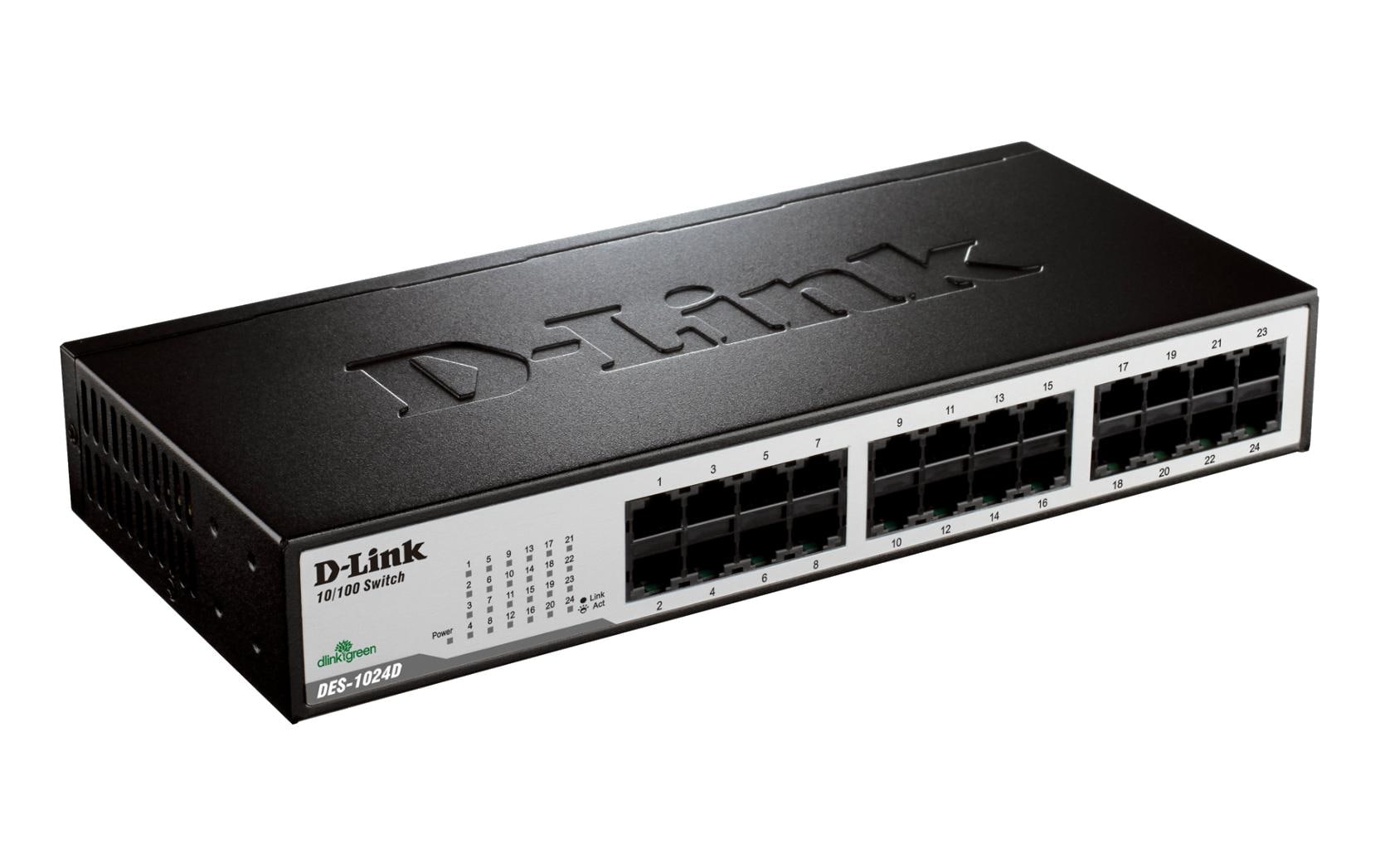 D-Link DES-1024D – Unmanaged Fast Ethernet Switch – 24× 10/100, Desktop