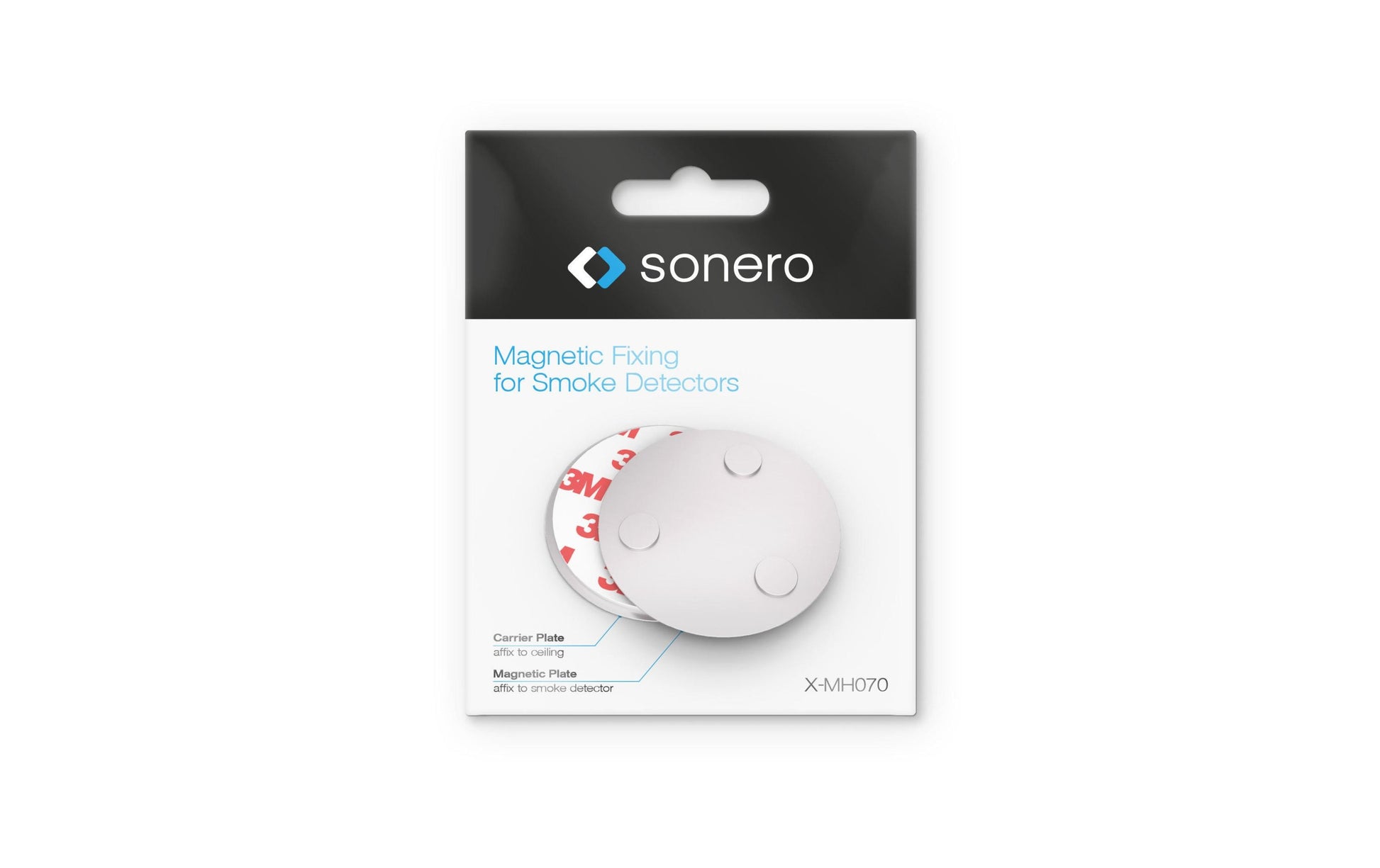 Sonero Magnetbefestigung – Zubehör Rauchmelder, Silber (5er-Pack)