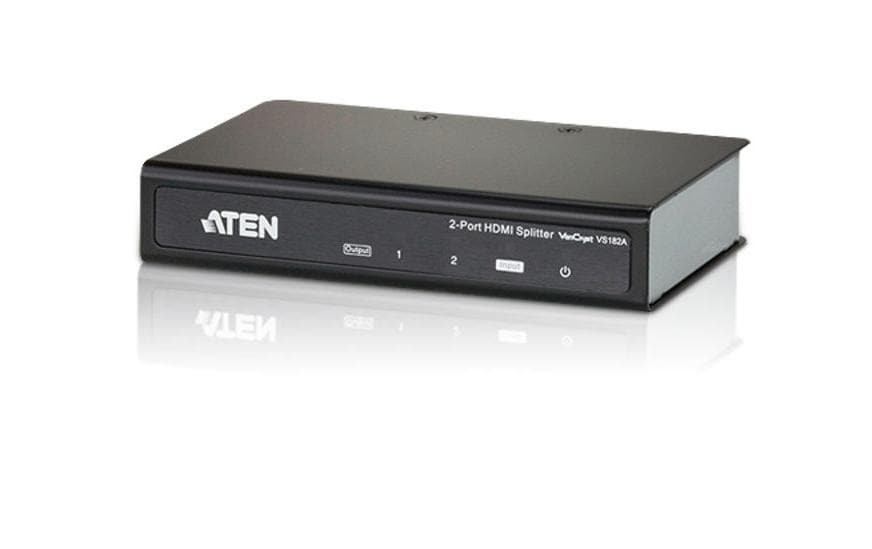 ATEN VS182A – HDMI-Splitter – 2-Port, 4K UHD (4096×2160) – Schwarz