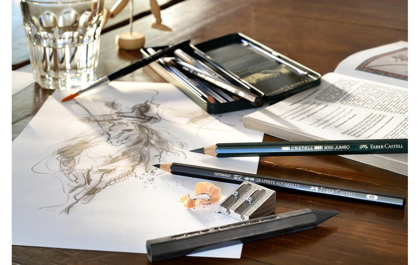 Faber-Castell PITT GRAPHITE Graphit-Set, sortiert, Etui – 19-teilig