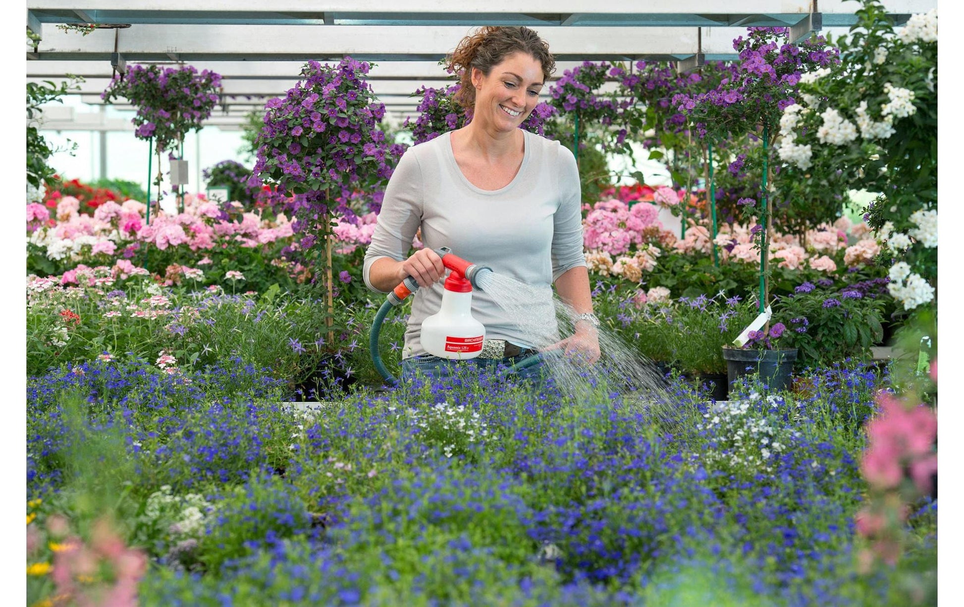 Birchmeier Aquamix 1,25 V Handgartenspritzer – Fassungsvermögen 1250 ml, Max. Druck 5 bar, Kunststoff