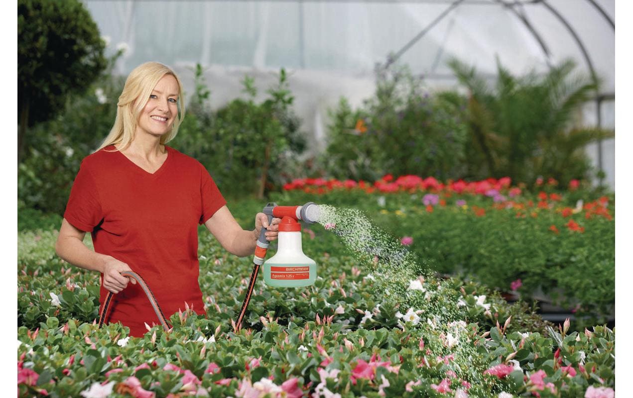 Birchmeier Aquamix 1,25 V Handgartenspritzer – Fassungsvermögen 1250 ml, Max. Druck 5 bar, Kunststoff