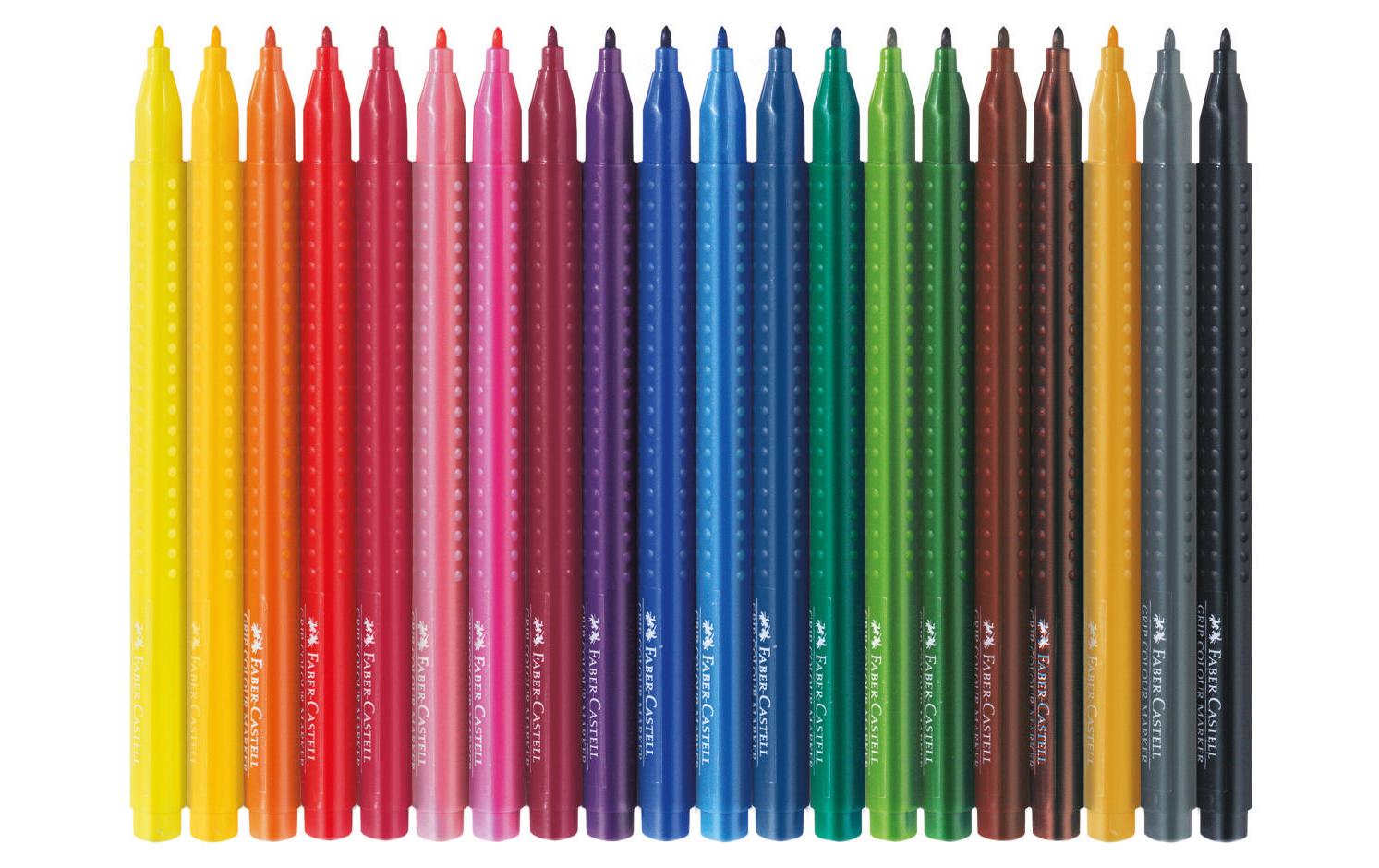 Faber-Castell Fasermaler, Strichbreite 1 mm, auswaschbar, 20 Farben