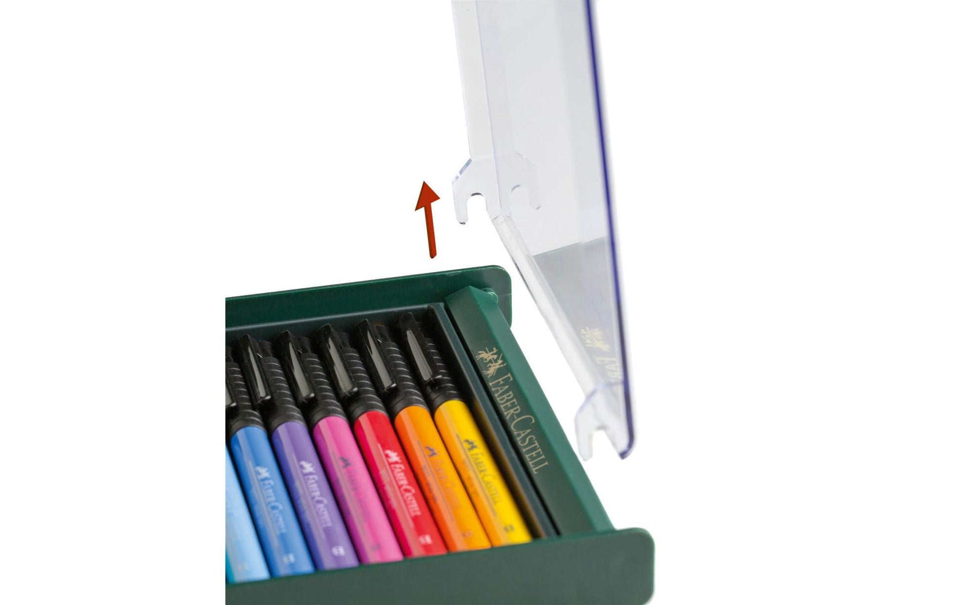 Faber-Castell PITT artist pen Pinselstift – Pinselspitze, pigmentiert, wasserfest, 12 Farben