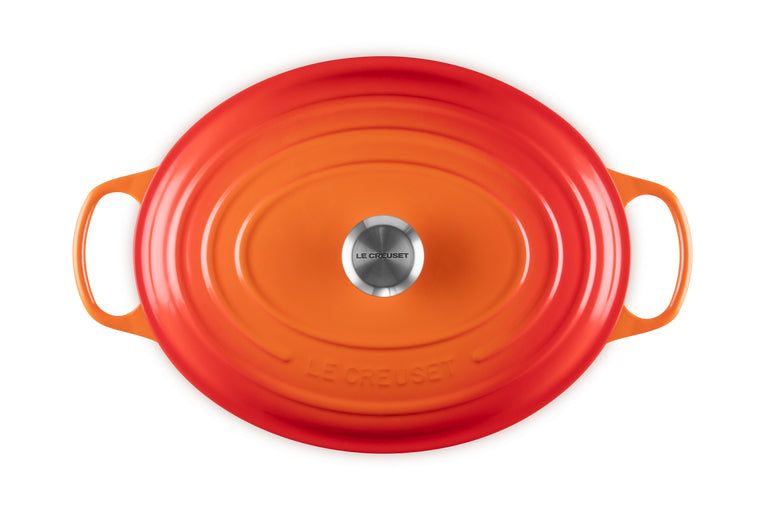 Le Creuset Kochtopf Signature – 8,9 l, Gusseisen, Emaille, für Induktion, Gas, Glaskeramik u. a., Orange