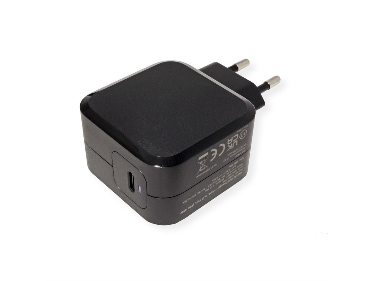 VALUE USB-Ladegerät 45 W – USB-C×1 – PD – EU-Stecker (Typ C)