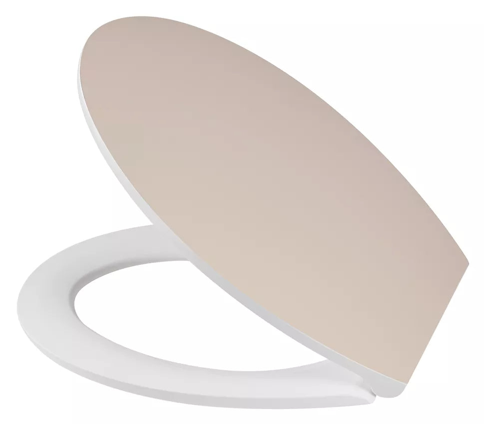 Diaqua Toilettensitz – Duroplast, Beige, mit Deckel, 38,2 × 44 cm