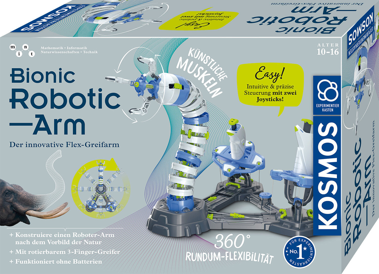 Kosmos Experimentier-Set – Bionischer Roboterarm, farbig illustrierte Anleitung, ab 10 Jahren