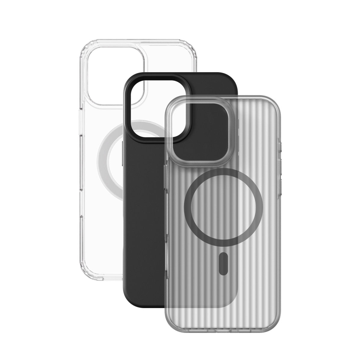 4smarts Halterung – für Apple iPhone 16 Pro Max, Kunststoff, transparent, 3er-Set