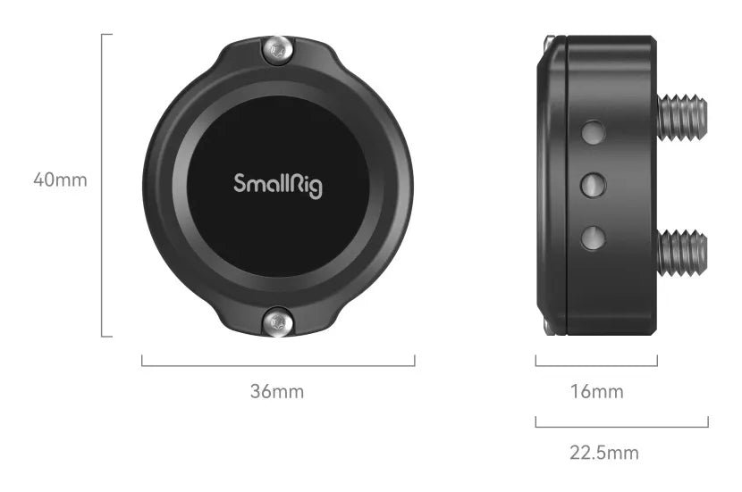 SmallRig MD4149 Montageplatte – 36 × 40 mm – für AirTag – Schwarz