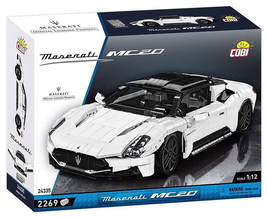 COBI Maserati MC20 Bausteine – 2269-teilig – 39 × 19 × 10,5 cm – ab 12 J. – Kunststoff, schwarz/weiss