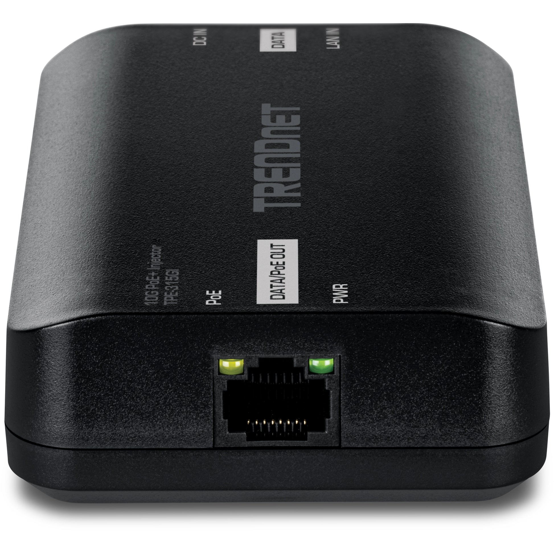 TRENDnet TPE-315GI PoE-Injektor – 10 Gbit/s, PoE+ 30 W, 1× RJ-45 – Schwarz