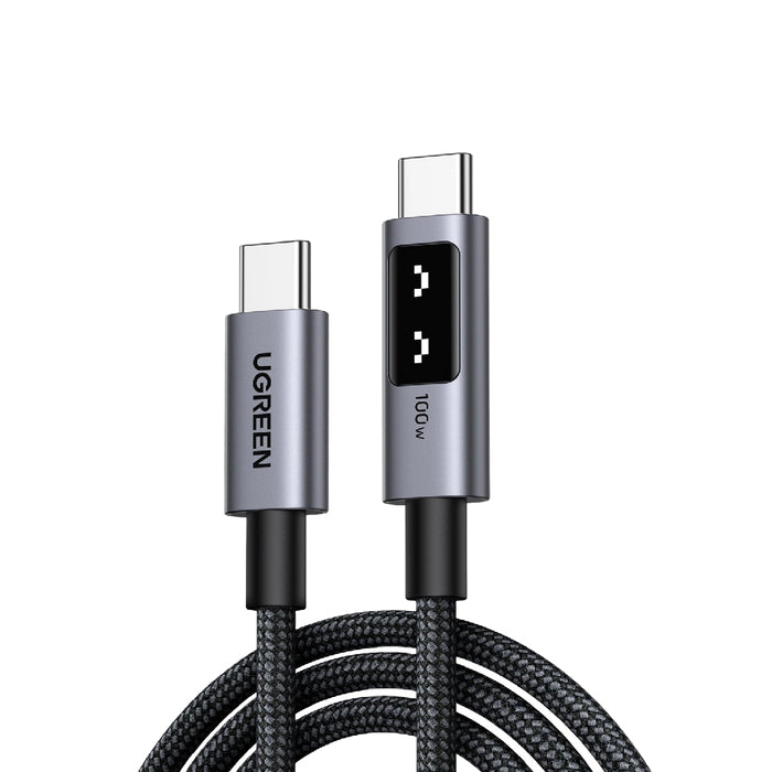 Ugreen USB-C-auf-USB-C-Kabel – 480 Mbit/s – 2 m – PD 100 W – Schwarz – für iPhone 15, Galaxy S24 und mehr