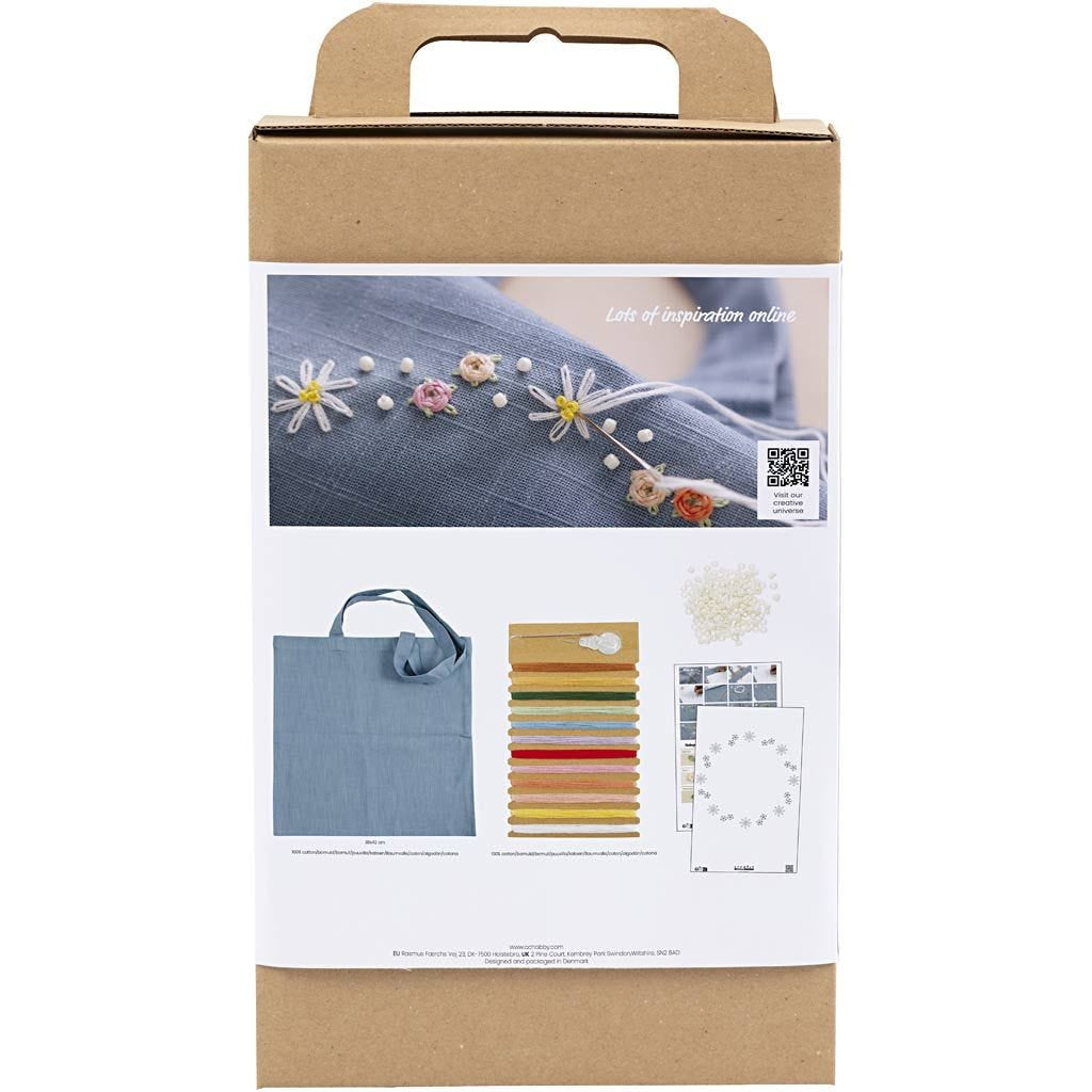 Creativ Company Stick-Set für Kinder – 5-teilig, Baumwolle, Blau – ab 10 Jahren