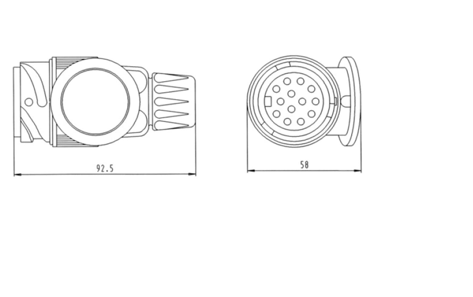 Südo Adapterkabel, 13-polig ISO 11446 – schwarz