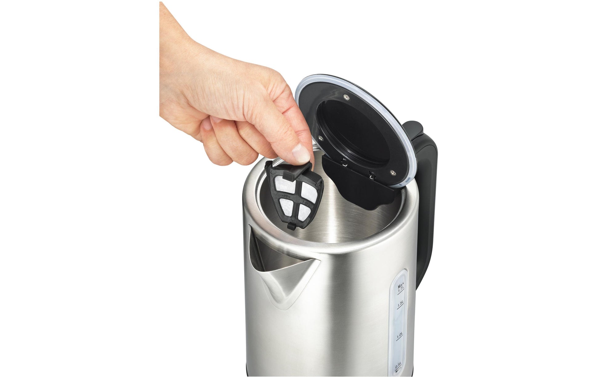 Solis Digital 5516 – Wasserkocher 1,7 l, Temperaturregler, Edelstahl, Silber