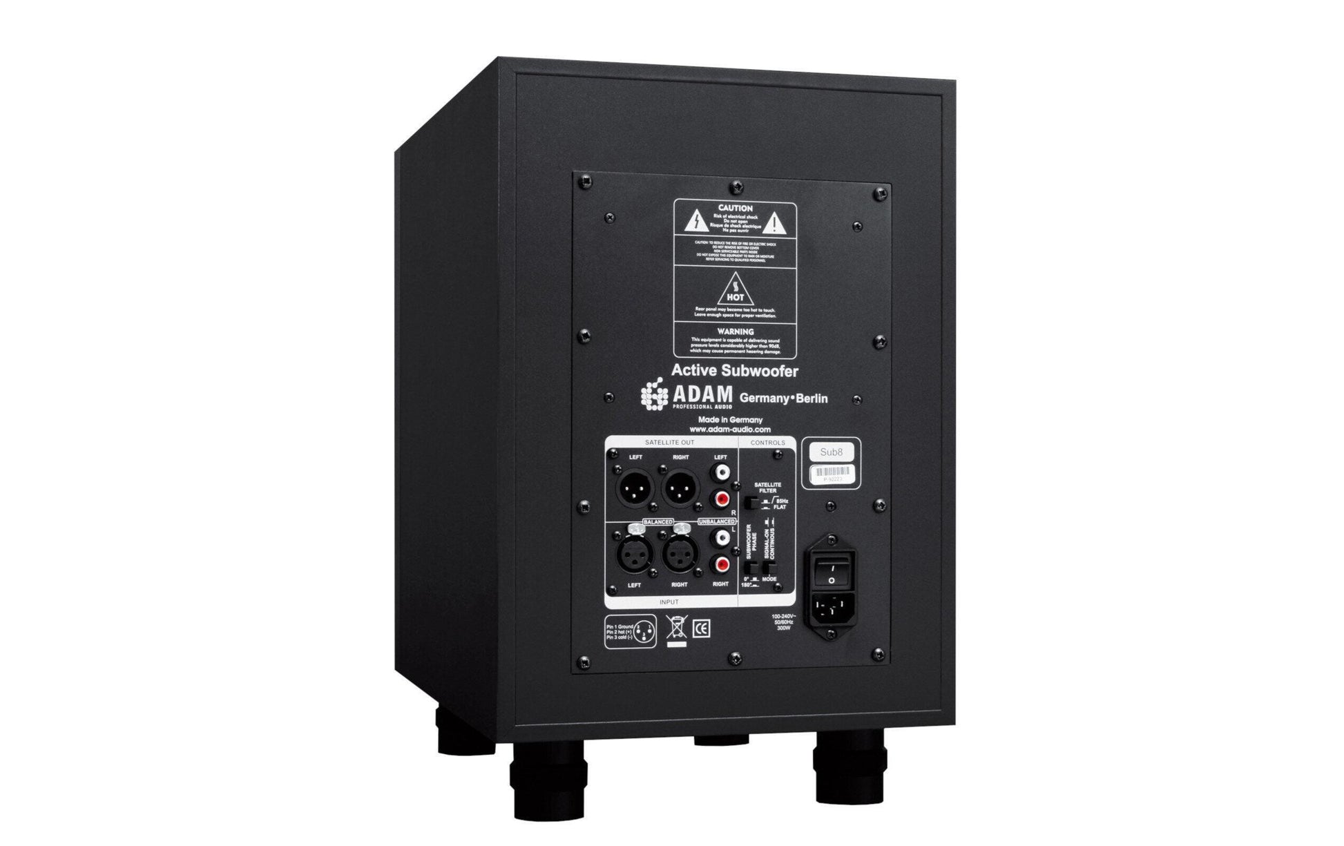 Adam Audio Sub8 – Subwoofer – 160 W, 8,5" , Schwarz