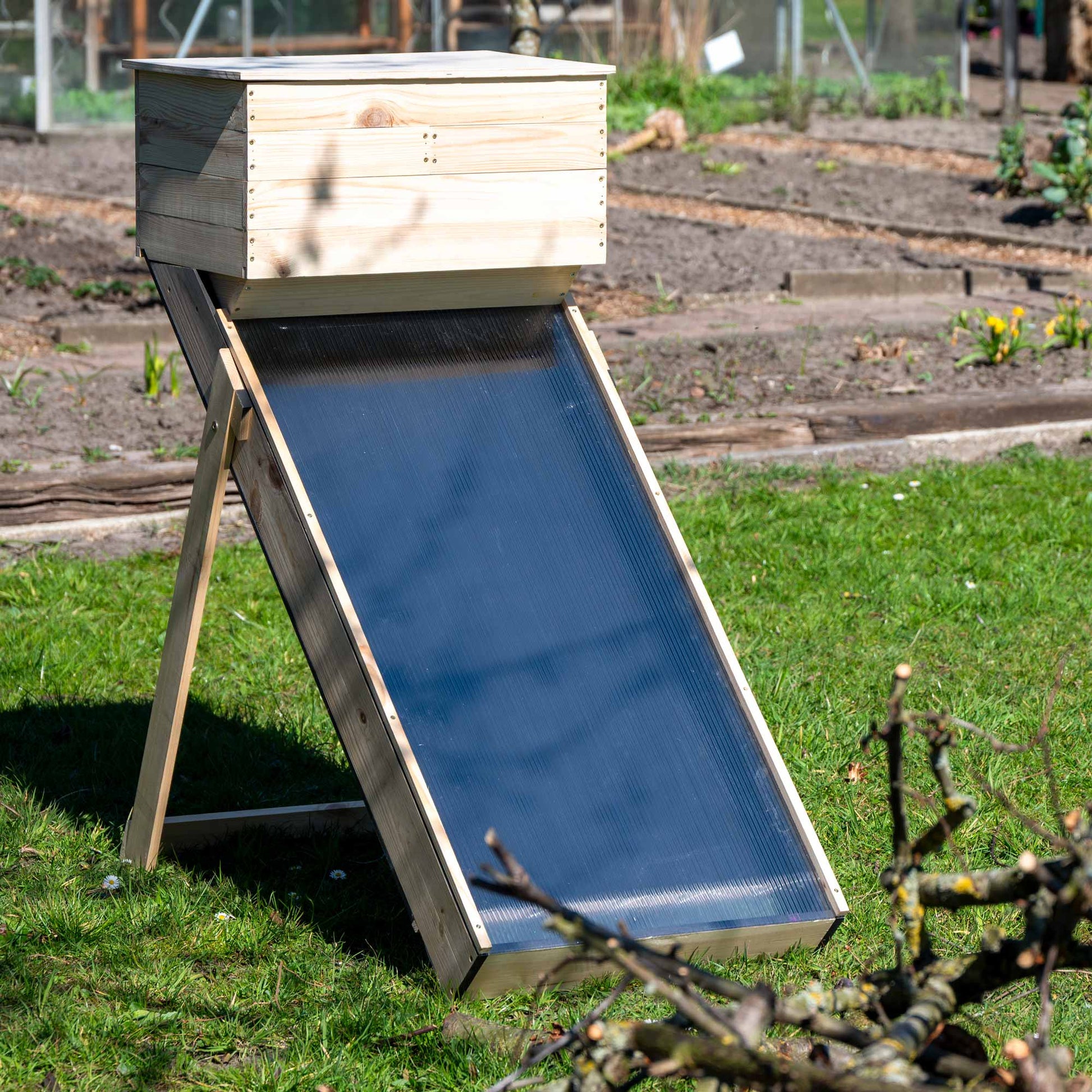 Dobar Solar-Trockner 29029FSCE – 102,5 cm × 52,5 cm × 98 cm, Kiefernholz – braun