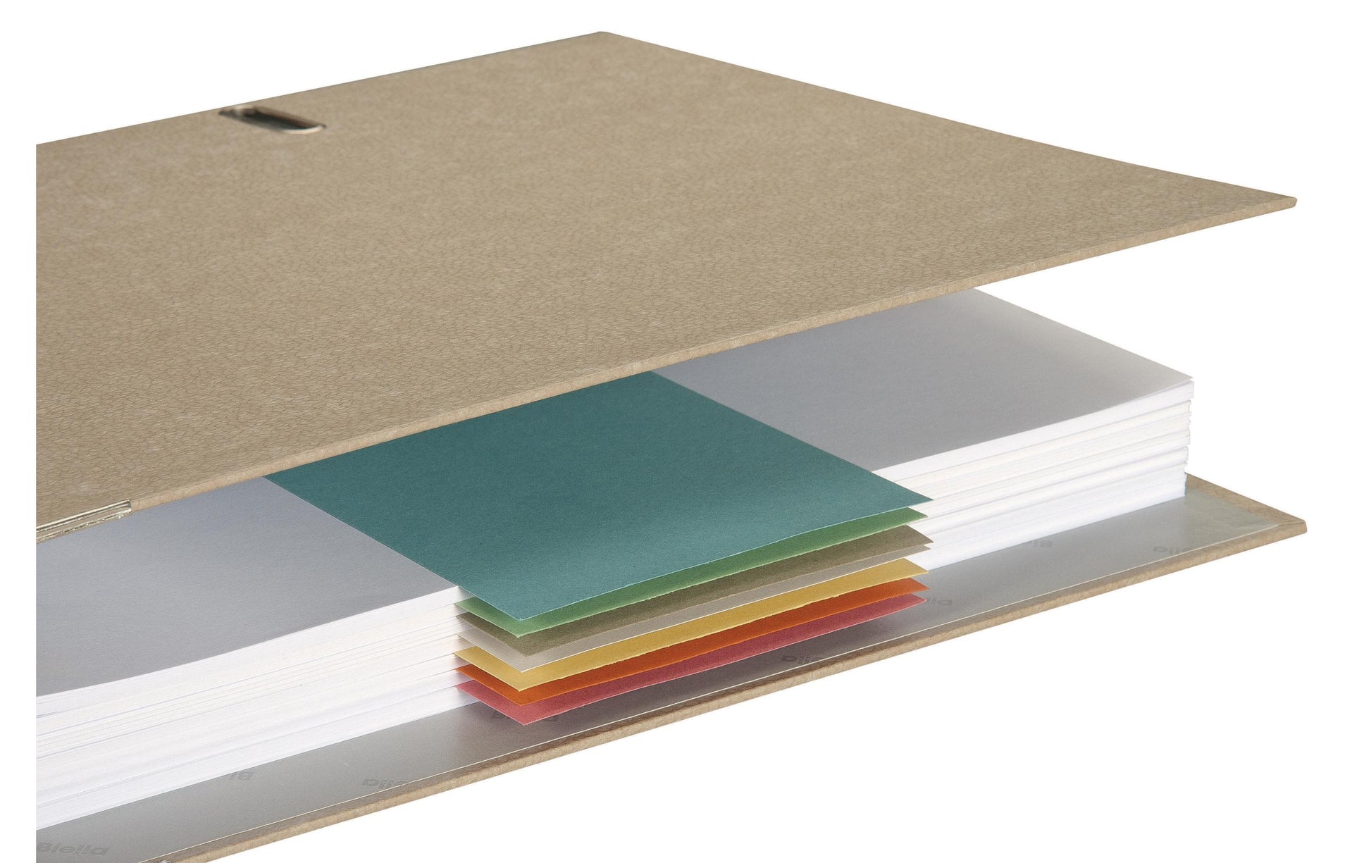 Biella Trennstreifen – 235 × 105 mm, Karton 180 g/m², Grün, 2-fach (80 mm) – 100 Stk., Blauer Engel