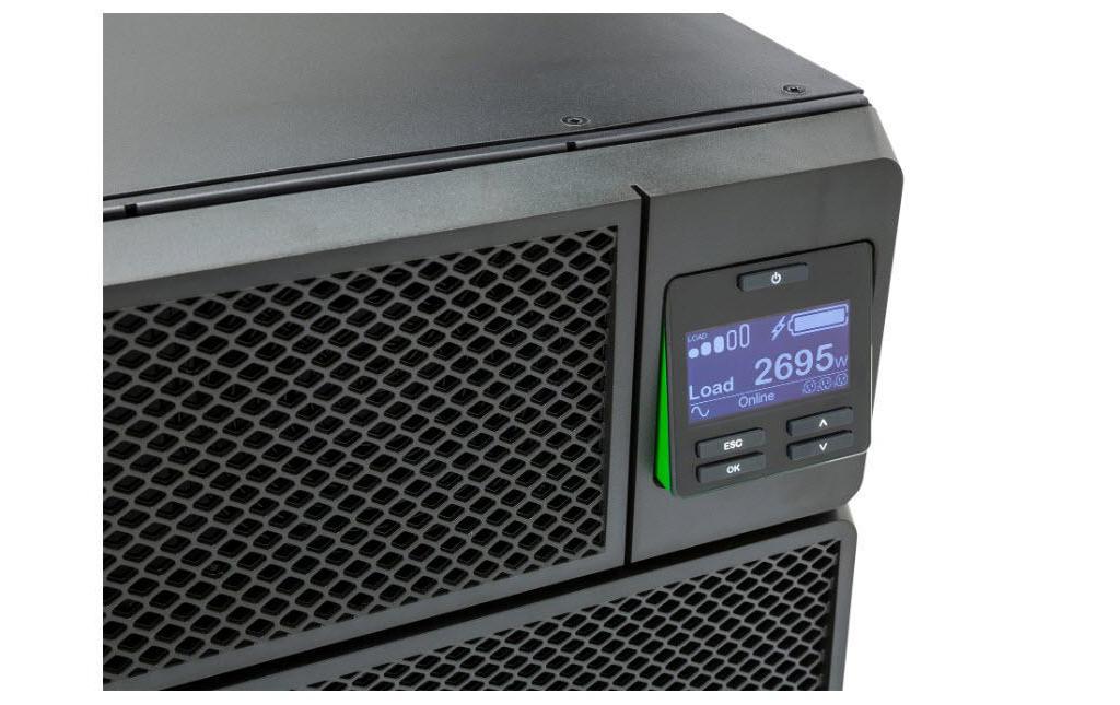 APC SRT6KRMXLI USV 6 kVA/6000 W Online – 4U Rack – C13×6, C19×4, Festverdrahteter Eingang