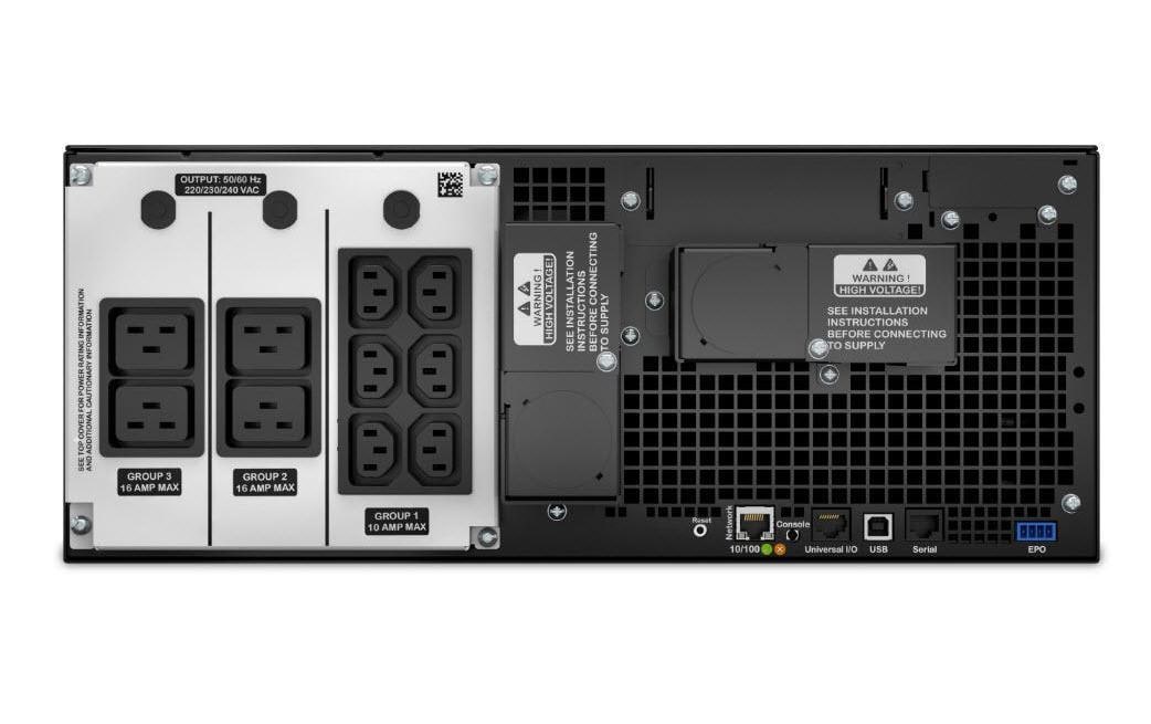 APC SRT6KRMXLI USV 6 kVA/6000 W Online – 4U Rack – C13×6, C19×4, Festverdrahteter Eingang