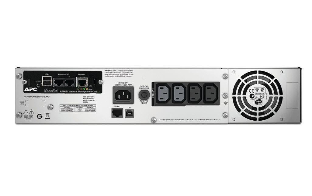 APC Smart-UPS SMT1500RMI2UNC – USV Line-Interaktiv, 1,5 kVA/1000 W, Rackmount, 4× IEC C13, 230 V, Rack 2U
